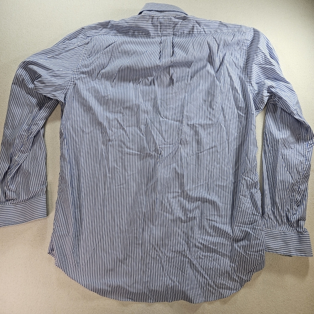 Ralph Lauren Performance XL Blue Stripe Nylon Stretch Shirt - Picture 6 of 7